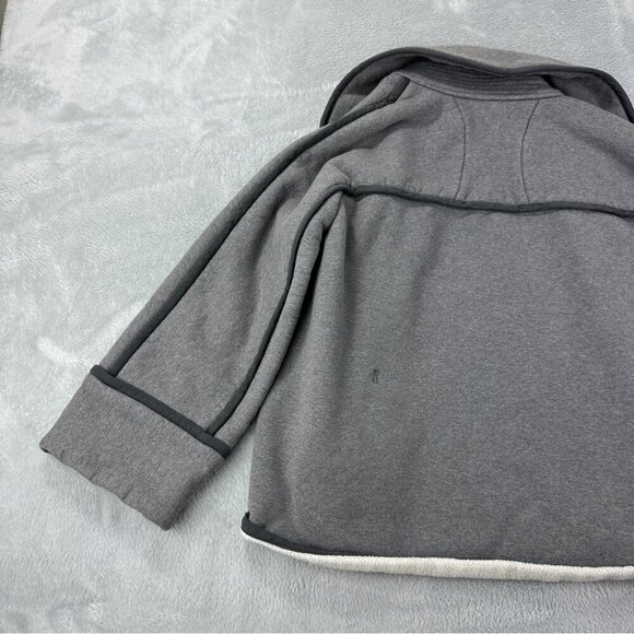 Kit & Ace Lululemon Gray Black Concordia Wrap Jacket Cotton Cashmere Women Sz 6 - Picture 13 of 16